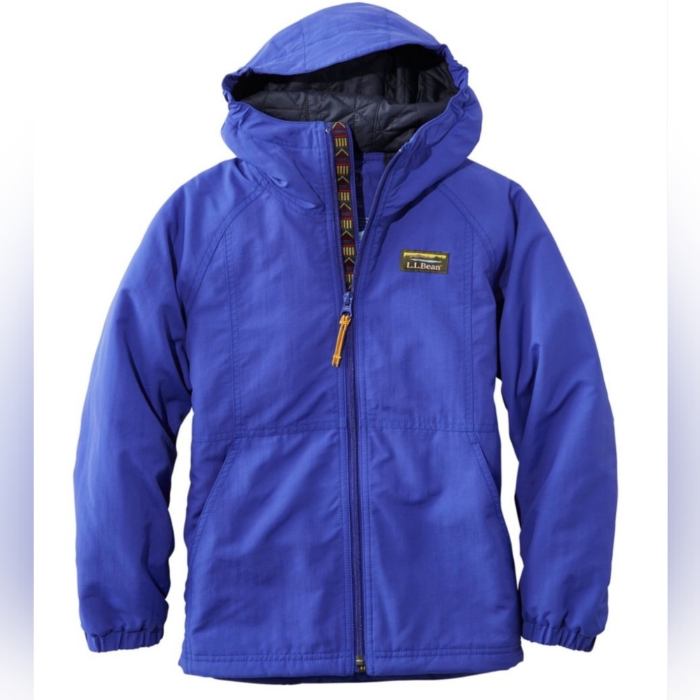 L.L Bean Kids Mountain classic Insulated Jacket Size M 5/6 Blue